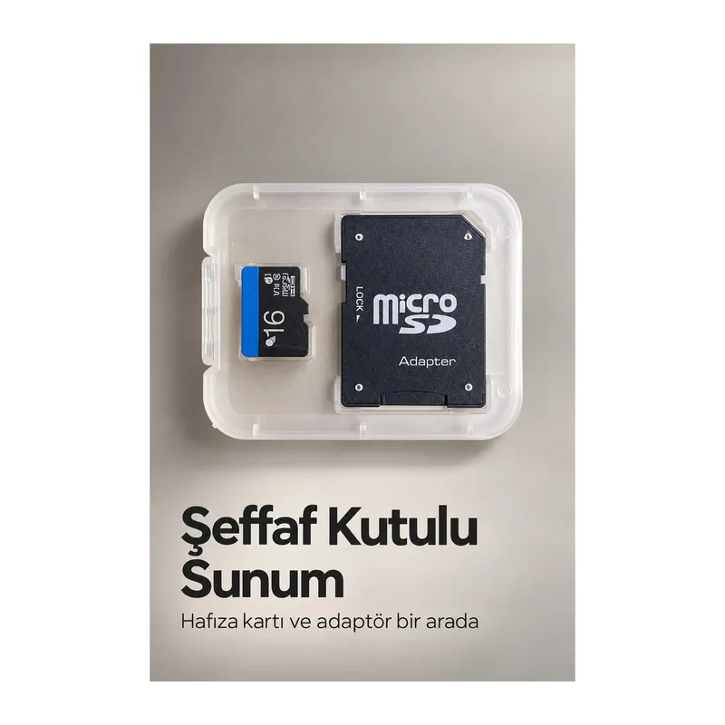 MicroSD Kart 16 GB SD Adaptör ile Birlikte