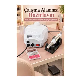 Tırnak Şekillendirme Cihazı Değiştirilebilir Uçlu Elektrikli Törpü Seti
