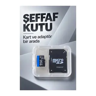 SD Adaptörlü 256 GB Micro SD Bellek Kartı