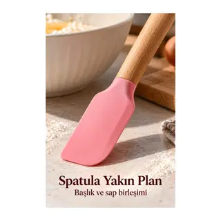Spatula ve Fırça Seti Renkli Mutfak Gereçleri