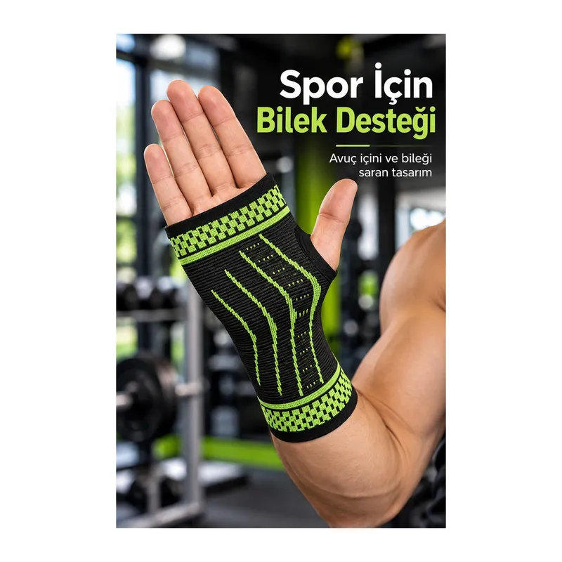 Başparmak Açıklıklı Spor Bilekliği Avuç İçi Destekli