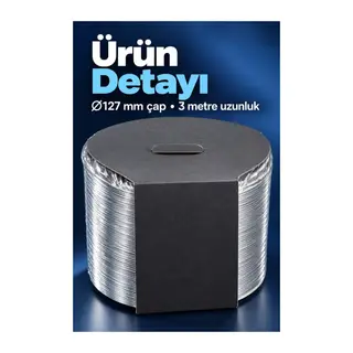 Aspiratör İçin 3 Metre Telli Boru 127 mm