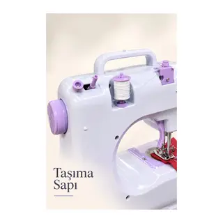 Evde Dikiş ve Onarım İçin Pedallı Mini Dikiş Makinesi