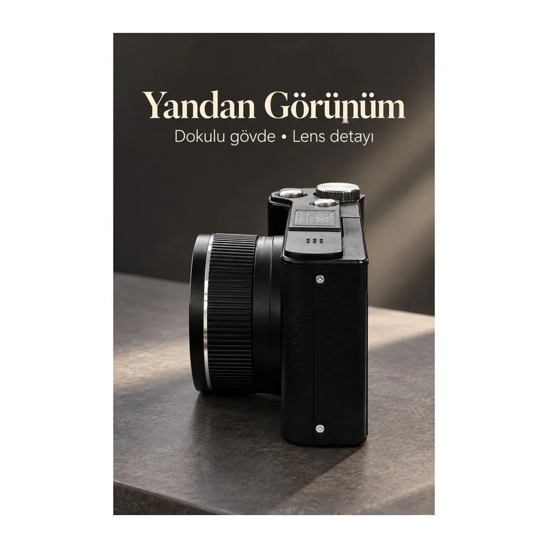 Seyahat ve Günlük Çekimler İçin Katlanabilir Ekranlı Dijital Kamera