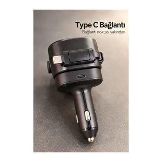 Type C ve Lightning Uçlu Çakmaklık Telefon Şarj Adaptörü