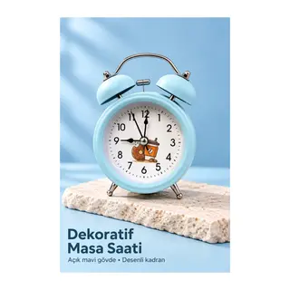 Yatak Odası İçin Çift Çanlı Dekoratif Çalar Saat