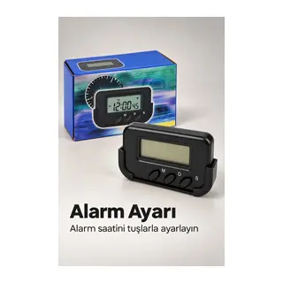 Alarm ve Kronometre Özellikli Araç İçi Dijital Saat