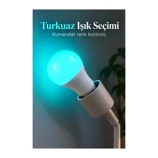 Kumandalı LED Ampul 10 W Güç Özellikli