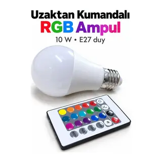 Uzaktan Kumandalı RGB LED Ampul