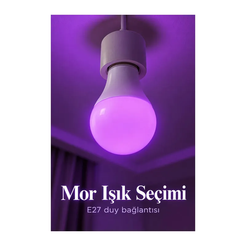 Uzaktan Kumandalı RGB LED Ampul 16 Renk Ayarlı