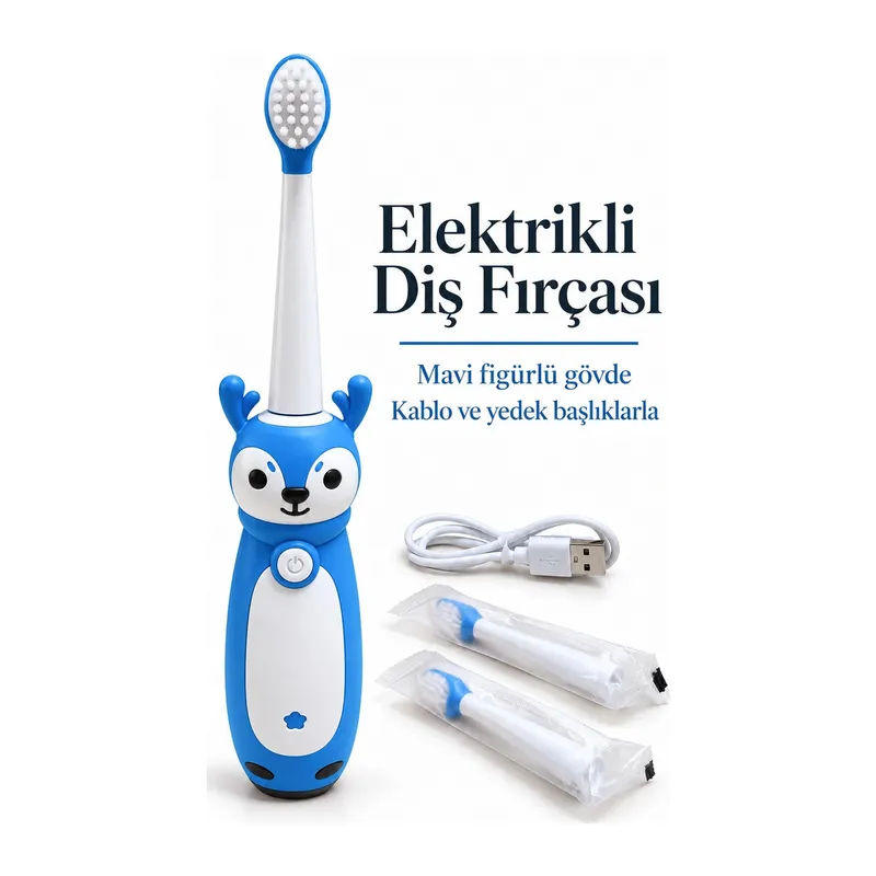 Çocuk Elektrikli Diş Fırçası Mavi