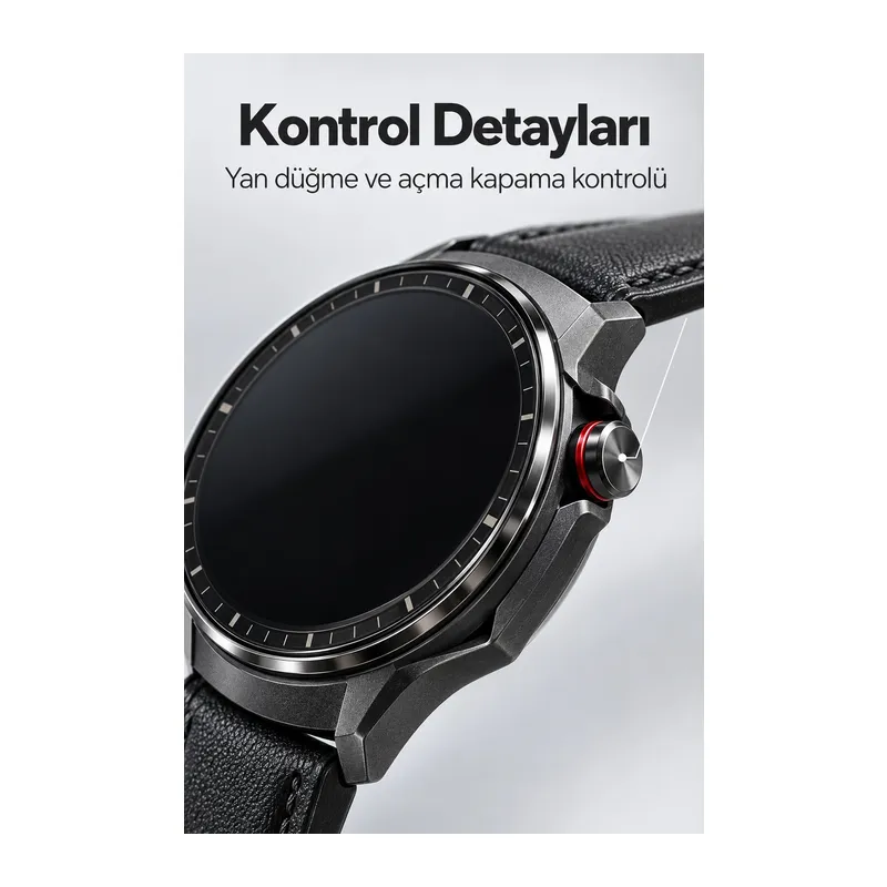 Yuvarlak Dokunmatik Ekranlı Üç Farklı Kordonlu Akıllı Saat