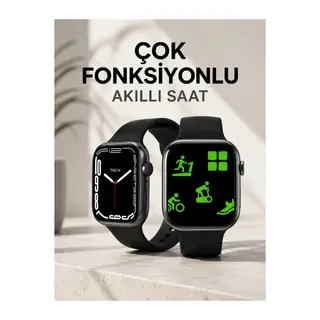 Akıllı Saat Tema Değiştirme Uyku ve Sağlık Takibi Sesli Asistan Bildirim Görme