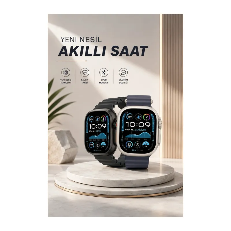 Akıllı Saat Sesli Görüşme Titreşimli GPS Bağlantısı Müzik Dinleme Sosyal Medya Bildirimleri