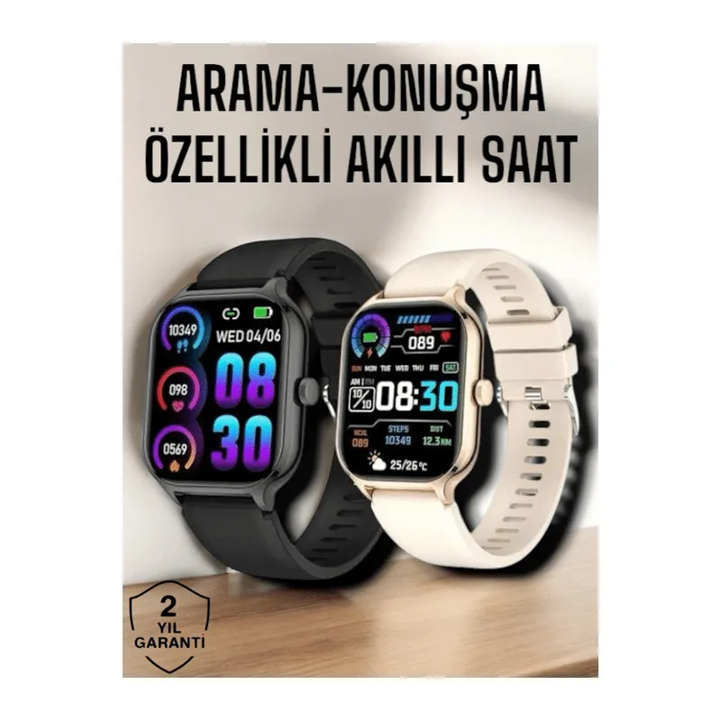 Suya Dayanıklı Bluetooth Akıllı Saat GPS, Adımsayar, Nabız & Sağlık Takibi
