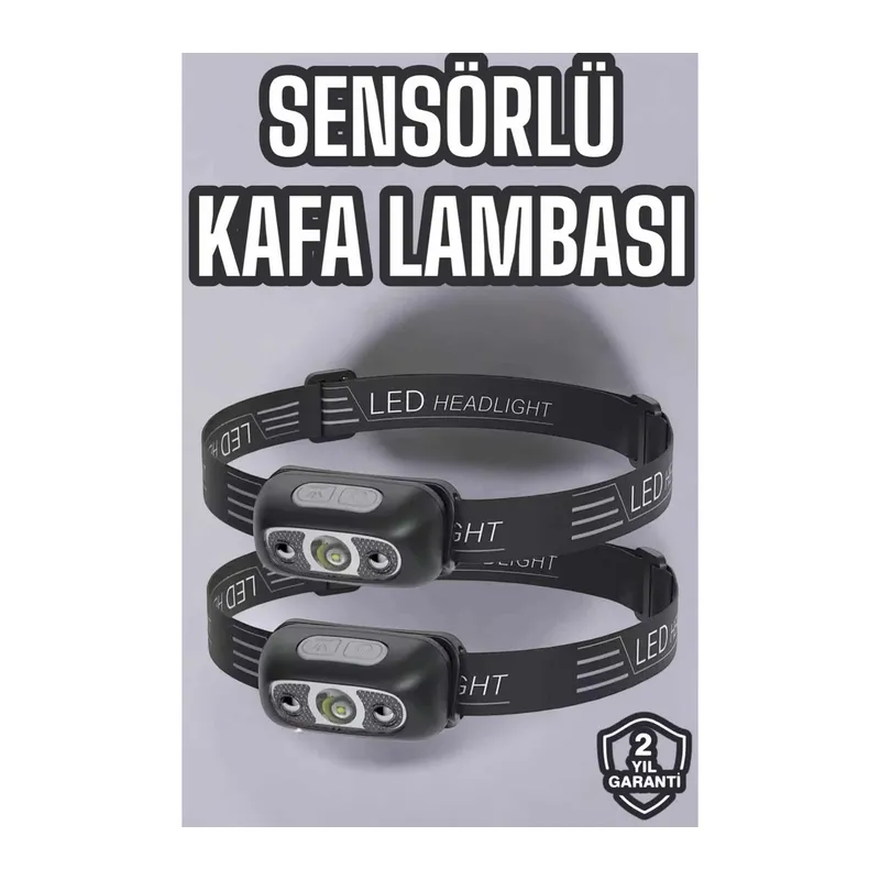 Kafa Lambası Kamp Lambası Led Işık Şarjlı Ayarlanabilir