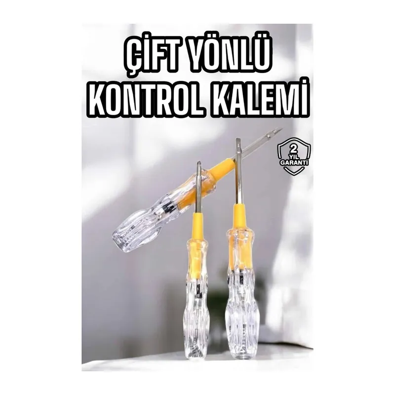 Çift Taraflı Elektrik Kontrol Kalemi Şeffaf Tornavida