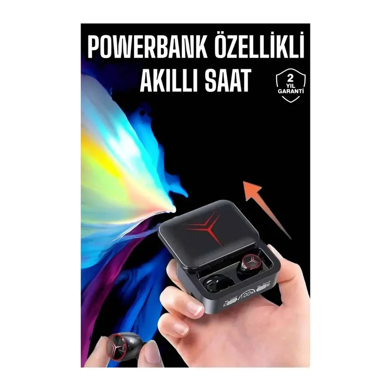 Powerbankli Kulaklık Bluetooth Bağlantılı Çoklu Bağlantı