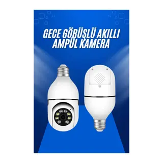 Ev Kamerası Wifi Kamerası Gece Görüşlü Akıllı Ampül Kamera