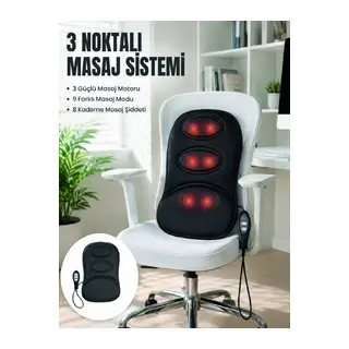 Titreşimli Masaj Koltuk Minderi Kademe Şiddet Ayarlı Isıtma Fonksiyonlu Masaj Pedi