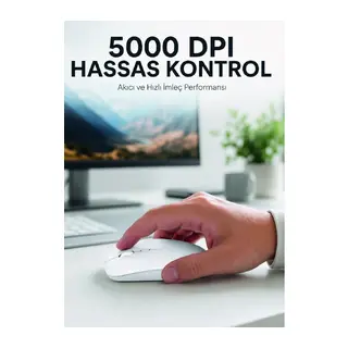 Kablosuz Bluetooth Mouse Sessiz Tıklama Ergonomik Wireless Fare