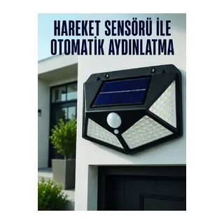Hareket Sensörlü Güneş Enerjili Duvar Lambası Dış Mekan İçin Güçlü LED Aydınlatma