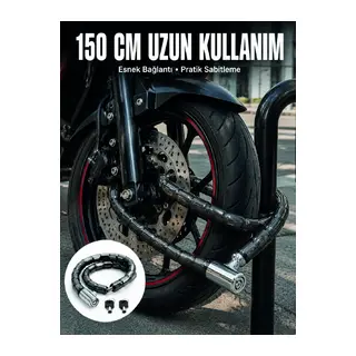 Blok Çelik Halkalı Yapısıyla Üst Düzey Güvenlik Sunan Motosiklet Kilidi