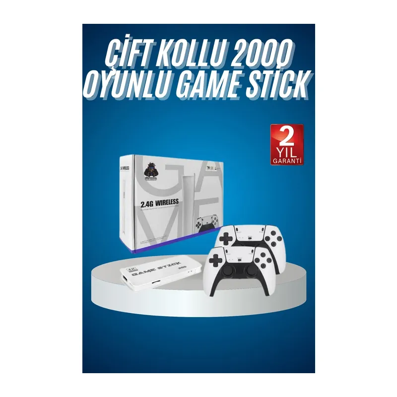 2.4 GHZ Oyun Konsolu Çift Konsol 4K Ultra Hd Game Stick
