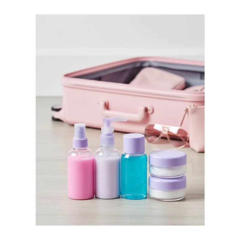 5 Parça Şeffaf Seyahat Kozmetik Seti 30 ml