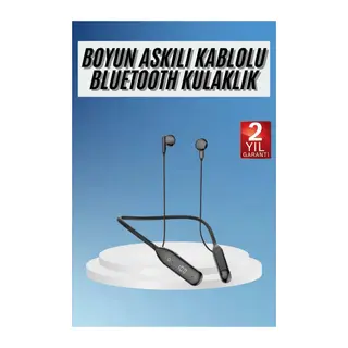 Boyun Bantlı Kablolu Yüksek Ses Kaliteli Bluetooth Kulaklık Uzun Pil Ömrü 100 saat sarj