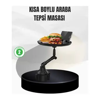 Universal Araç İçi Bardaklık Tepsisi 9 İnç Yemek Alanı ve Telefon Standlı