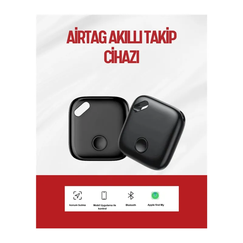 iOS Uyumlu Smart Tag | Uzun Pil Ömrü | Bul Uygulaması ile Entegre Akıllı Takip Cihazı