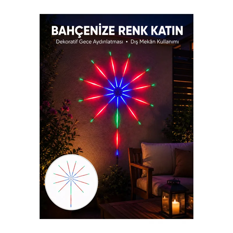 Modüler RGB LED Duvar Işığı Efektli Uzaktan Kumandalı Yeni Nesil