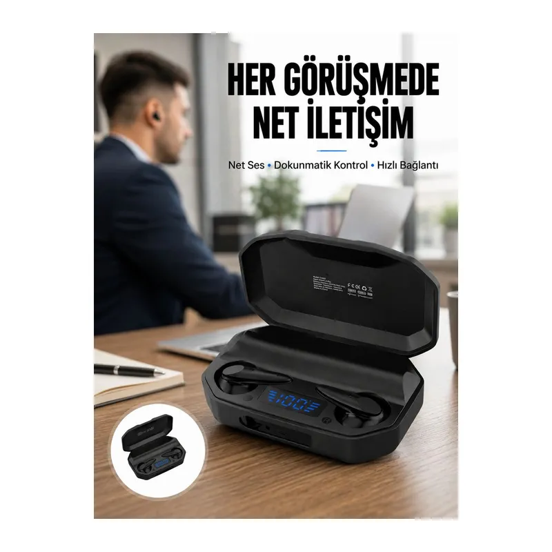 Çağrı Cevaplayabilen Akıllı Saat 5.2 Bluetooth Bağlantılı Kulaklık Yeni Nesil