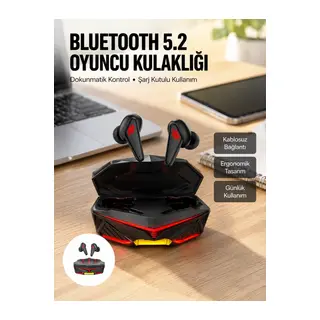 Profesyonel TWS Işıklı Kablosuz Bluetooth Kulaklık Kulaklığı Yeni Nesil