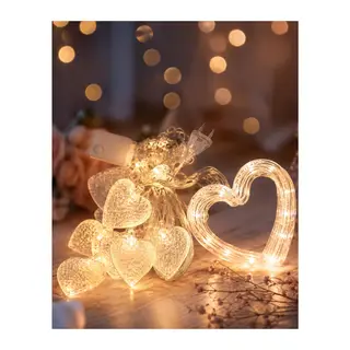 LED Kalp Neon Lamba Dekoratif Romantik Gece ve Ortam Işığı