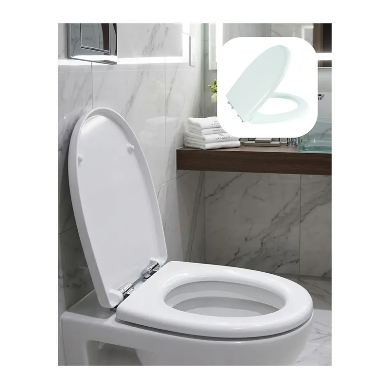 Universal Klozet Kapak Seti Kaydırmaz Alt Yüzey Kolay Temizlik Banyo Aksesuarı