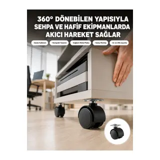 Sehpa ve Ekipmanlar İçin 4 cm Kilitsiz Ayak Tekli