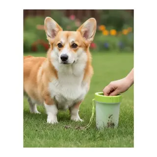 Silikon Kıllı Köpek Pati Temizleme Kabı Orta Büyük Irklar İçin Taşınabilir