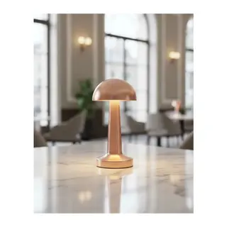 Şarjlı LED Masa Lambası 3 Kademe Dokunmatik Bronz Modern Tasarım