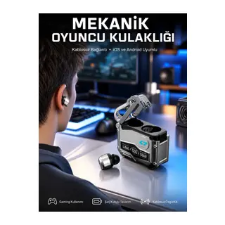 Kulaklığı Yeni Mekanik Kablosuz Kulaklık İos Android Uyumlu Yeni Nesil