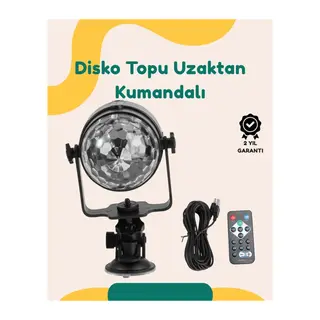 Müzik Ritmine Uyumlu 7 Modlu Renkli Disko Topu Işığı