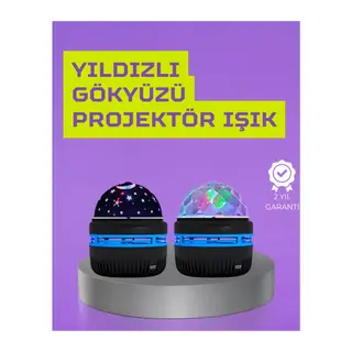 USB’li Yıldız Projektör Lamba – Döner Galaxy Işık Şovu, Çocuk ve Yetişkin Uyku Lambası