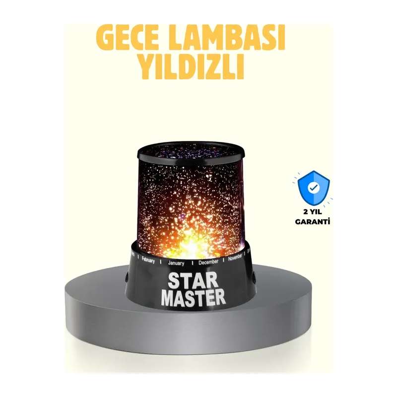 LED Renk Değiştiren Yıldız Projektör Galaxy Efektli Gece Lambası