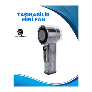 Taşınabilir El Fanı 100 Seviyeli Rüzgar Hızı Ayarı Sessiz Çalışma - Dijital Ekranlı
