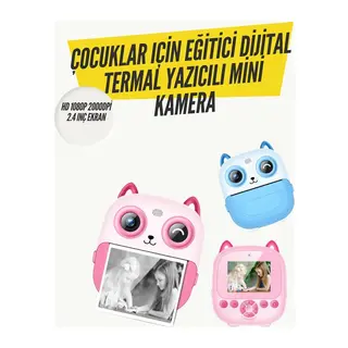 2.4” Ekranlı Mini Kamera – 1080p Kayıt + Mürekkepsiz Yazdırma