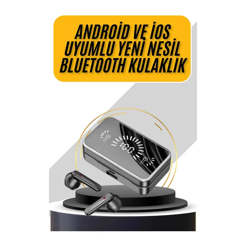 İos Android Uyumlu Bluetooth Kulaklık Kablosuz Kulaklık Yüksek Basslı