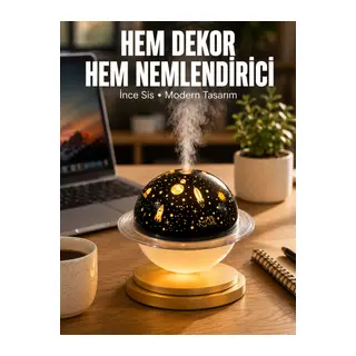 Hava Nemlendirici Renk Değiştiren Oda Kokusu Yıldızlı Projektör