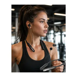 Extra Bass Kablosuz Kulaklık Uzun Bataryalı Neckband Tasarım