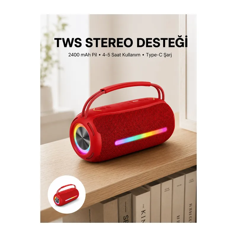 Bluetooth Kablosuz Hoparlör – Taşınabilir, Güçlü Ses